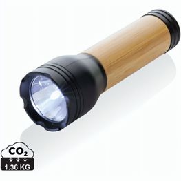 Lucid 3W Taschenlampe aus RCS recycelt. Kunststoff & Bambus