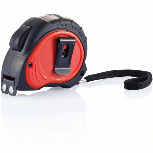 ein rotes und schwarzes bandmaßband 5m/19mm Maßband Tool Pro (Bild 1)