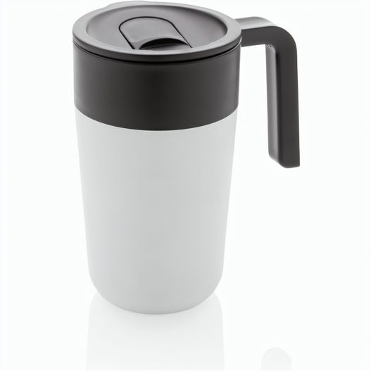 GRS recycelte PP und Stainless Steel Tasse mit Griff (Bild 1)