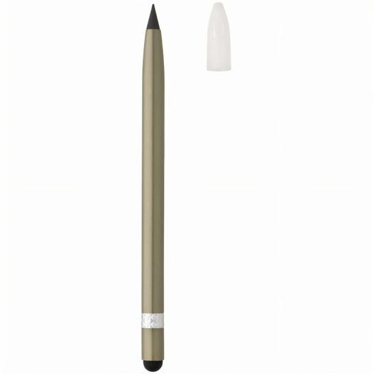 Tintenloser Stift aus Aluminium mit Radiergummi (Bild 1)