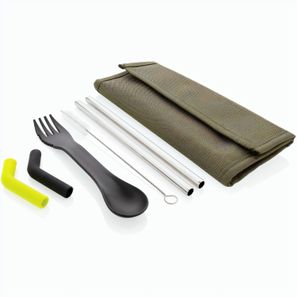 Tierra 2-teiliges Trinkhalm- und Besteckset