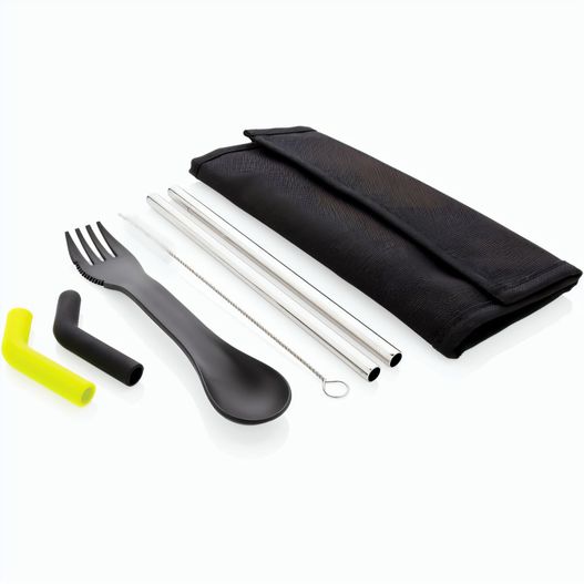 Tierra 2-teiliges Trinkhalm- und Besteckset (Bild 1)