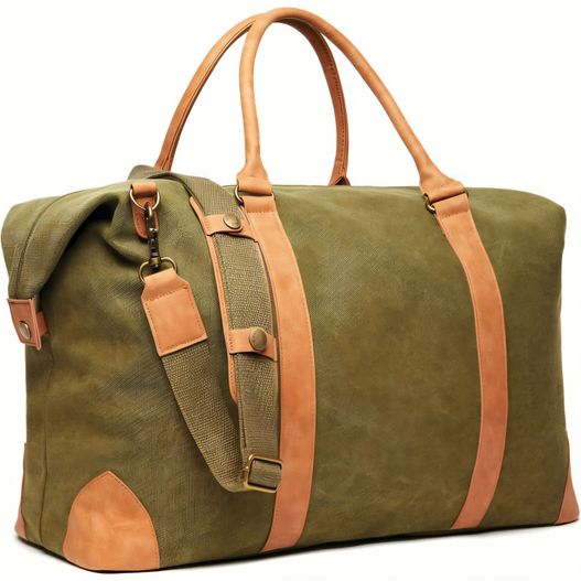 eine grüne duffeltasche mit tannenriemen VINGA Bosler Seesack aus RCS recyceltem Canvas (Bild 1)