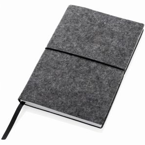 A5-Softcover-Notizbuch aus GRS zertifiert recyceltem Filz