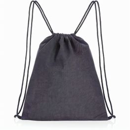 Produktabbildung Impact AWARE™ Rucksack aus recyceltem Denim mit Kordelzug Impact AWARE™ Rucksack aus recyceltem Denim mit Kordelzug