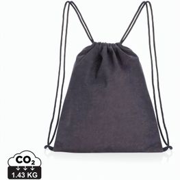 Produktabbildung Impact AWARE™ Rucksack aus recyceltem Denim mit Kordelzug Impact AWARE™ Rucksack aus recyceltem Denim mit Kordelzug