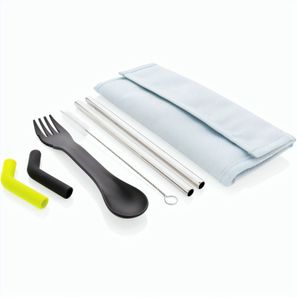 Tierra 2-teiliges Trinkhalm- und Besteckset