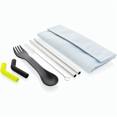 Tierra 2-teiliges Trinkhalm- und Besteckset