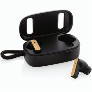 TWS-Ohrhörer aus recyceltem RCS-Kunststoff und Bambus