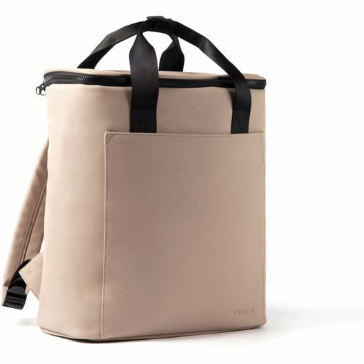 ein beige rucksack mit schwarzem griff VINGA Baltimore Trail Kühlrucksack (Bild 1)