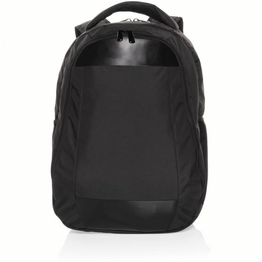 ein schwarzer rucksack mit reißverschluss vorne Impact AWARE™ Boardroom-Laptop-Rucksack PVC-frei (Bild 1)