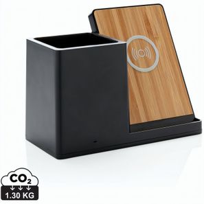 Ontario 10W Wireless Charger aus Bambus und RCS Kunststoff