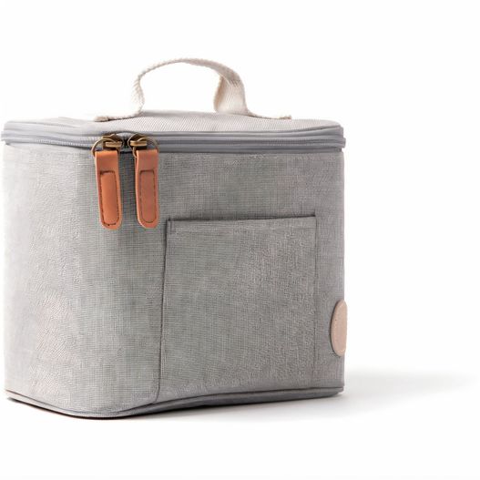 eine graue lunchtasche mit ledergriff VINGA Sortino Velotasche (Bild 1)