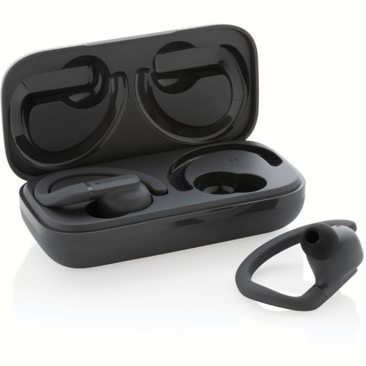 ein paar schwarze kopfhörer in einem fall Urban Vitamin Pacifica Ohrhörer aus RCS recycelt. Kunststoff (Bild 1)