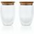 2-tlg Set Borosilikatgläser mit Bambusdeckel 350ml (Bild 1)