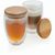 2-tlg Set Borosilikatgläser mit Bambusdeckel 350ml (Bild 4)