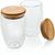 2-tlg Set Borosilikatgläser mit Bambusdeckel 350ml (Bild 4)