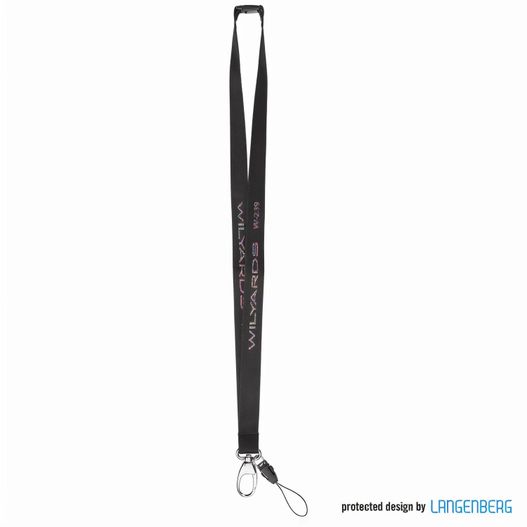 ein lanyard mit einem schwarzen lanyard-band Schlüsselband W-239 (Bild 1)