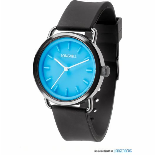 eine blaue uhr mit einer schwarzen band Metalluhr HAMILTON (Bild 1)