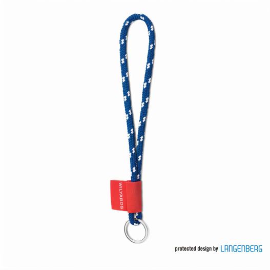 ein lanyard mit einem roten und weißen lanyard-tag angebracht Schlüsselanhänger W-286 (Bild 1)