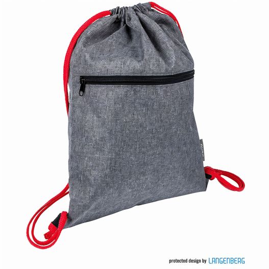eine graue tasche mit einem roten griff auf einem weißen hintergrund Sportbeutel PREMIUM (Bild 1)