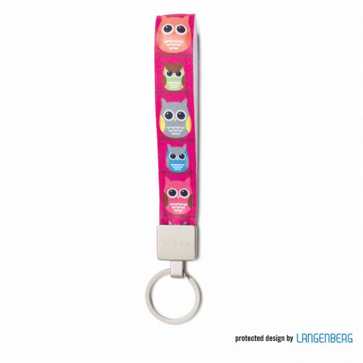 eine schlüsselkette mit einem bild von eulen darauf Schlüsselanhänger W-285 (Bild 1)
