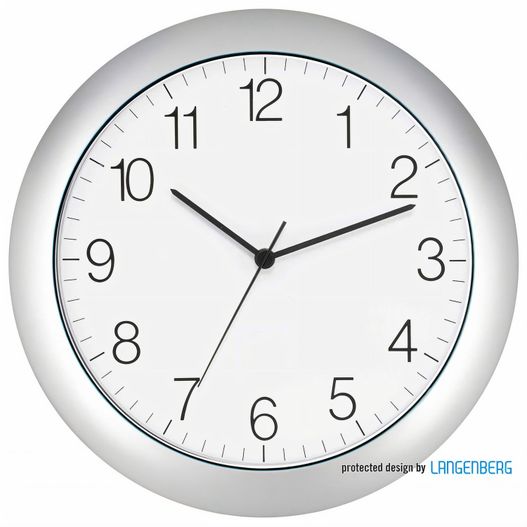 eine uhr mit einem weißen gesicht und schwarzen händen Quarz-Wanduhr U-1209 (Bild 1)