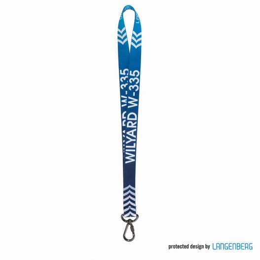 ein lanyard mit einem blauen und weißen lanyard-tag Schlüsselband W-335 (Bild 1)