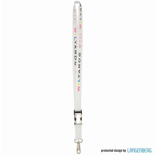ein lanyard mit einem weißen lanyard mit einem bunten design Schlüsselband W-131 (Bild 1)