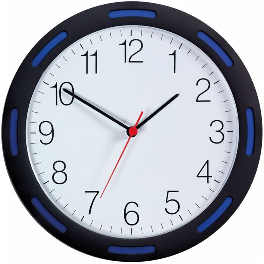 eine uhr mit einem blauen band um das gesicht Funk-Wanduhr U-2248 (Bild 1)