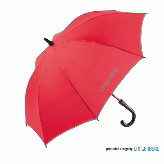 ein roter schirm mit schwarzem griff auf weißem hintergrund Stockschirm BOB (Bild 1)