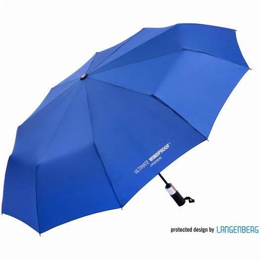 blauer regenschirm mit schwarzem griff und schwarzem griff Taschenschirm SPENCER (Bild 1)