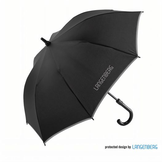 schwarzer regenschirm mit schwarzem griff Stockschirm BOB (Bild 1)