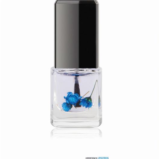 eine flasche nagellack mit blauen blumen Nagelpflege ÖL (Bild 1)