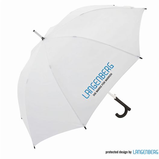 weißer regenschirm mit schwarzem griff Stockschirm CRUTCH (Bild 1)