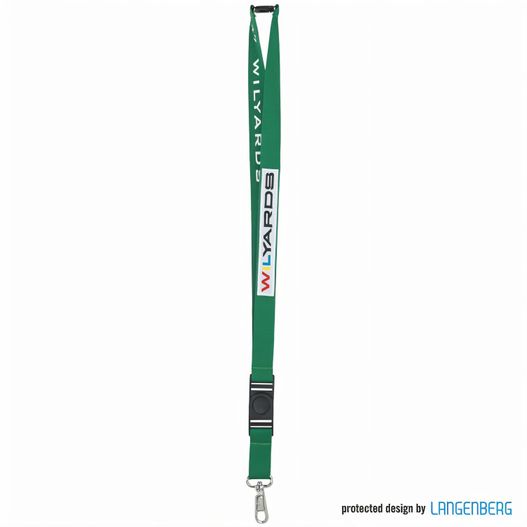 ein grüner lanyard mit einem weißen und schwarzen streifen Schlüsselband W-147 (Bild 1)