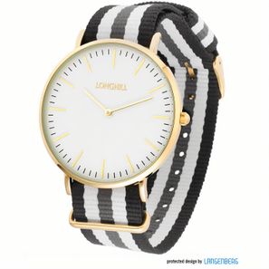 Metalluhr TEXSTYLE FLAT gold big