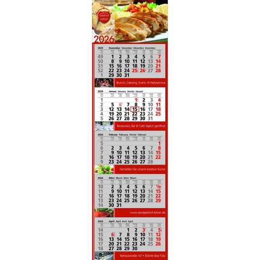 Produktabbildung Papierwandkalender Premium 5 Papierwandkalender Premium 5 (Bild 1)