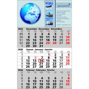 Papierwandkalender Standard 2
