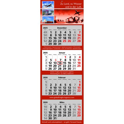 Produktabbildung Papierwandkalender Classic 4 Papierwandkalender Classic 4 (Bild 1)