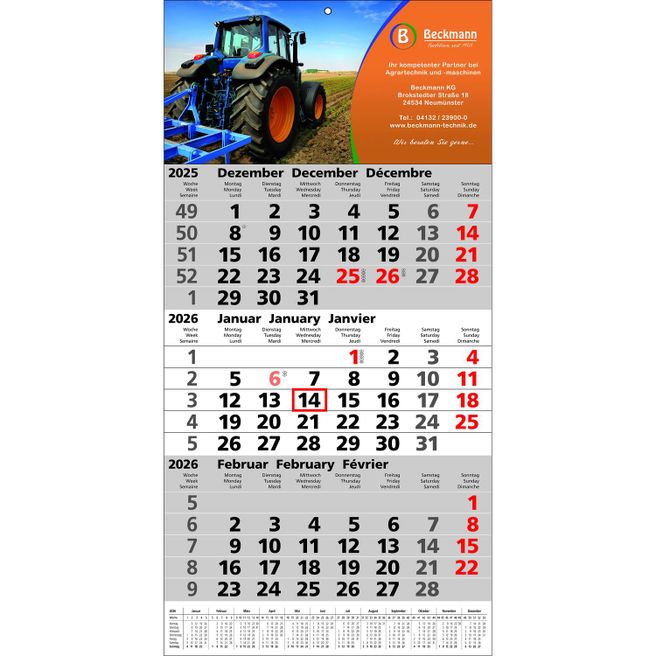 Produktabbildung Papierwandkalender Top 12 Papierwandkalender Top 12