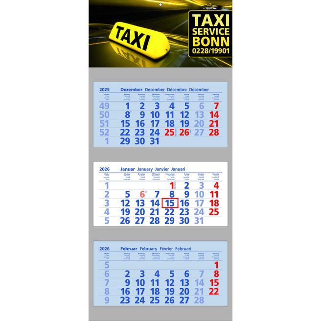 Papierwandkalender Clever 3