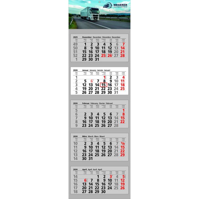 Papierwandkalender Clever 5