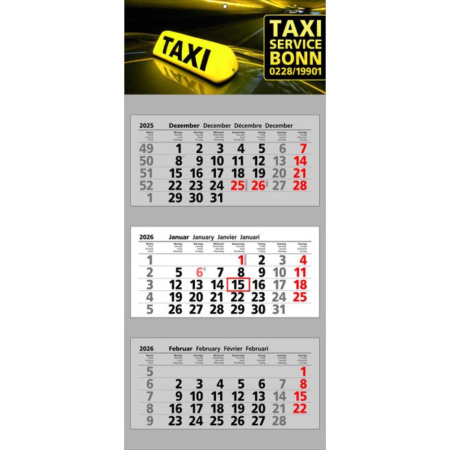 Papierwandkalender Clever 3