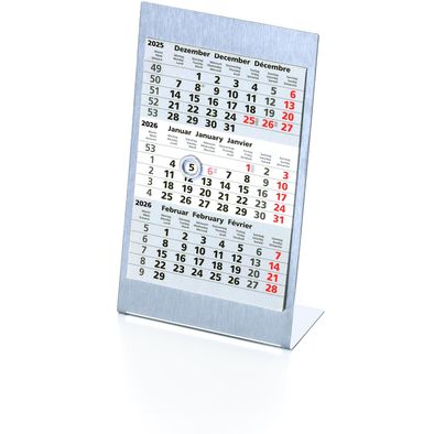 Aufstellkalender Edelstahl 1 Jahr