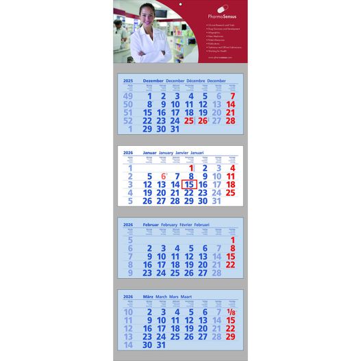 Produktabbildung Papierwandkalender Clever 4 Papierwandkalender Clever 4 (Bild 1)