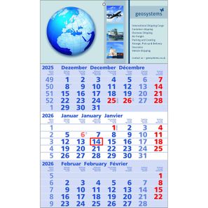 Papierwandkalender Standard 2