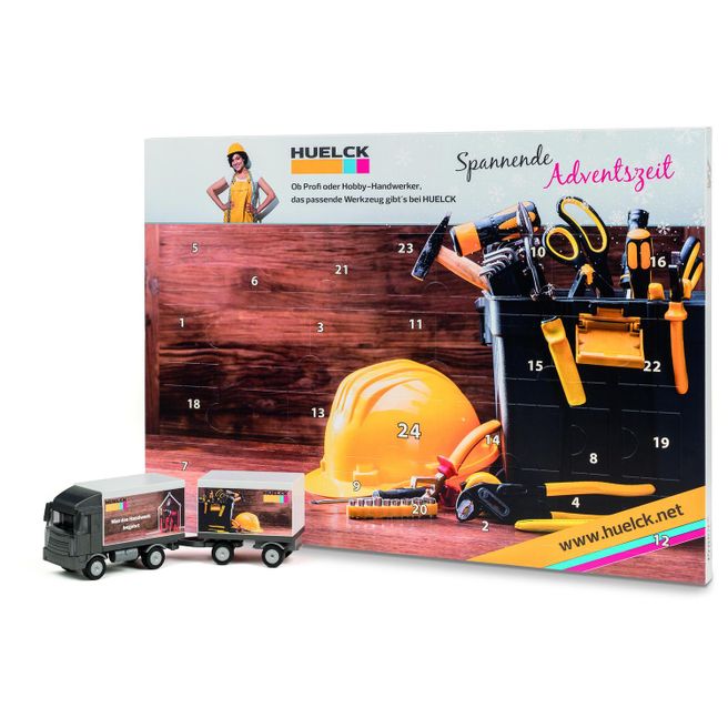 Adventskalender Bausatz "LKW mit Anhänger"