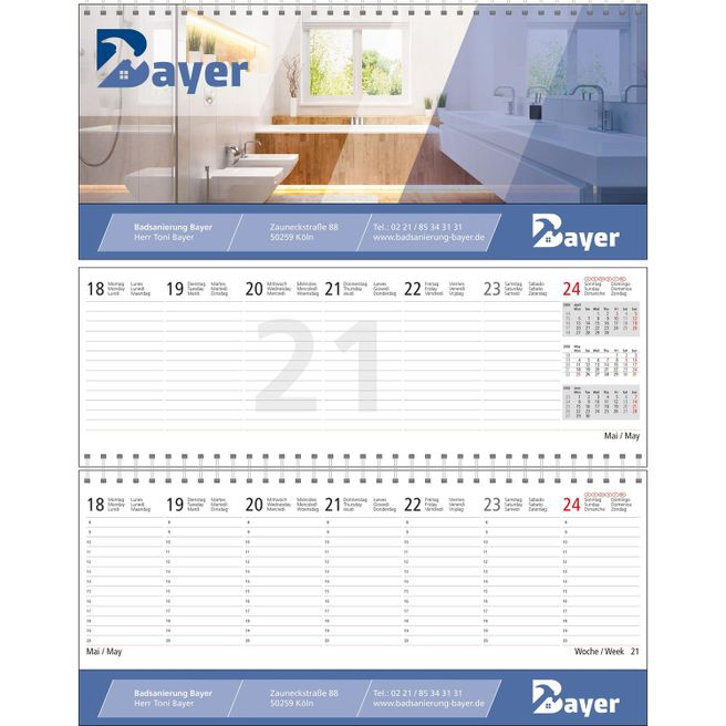 Tischquerkalender Business-Exclusiv 2
