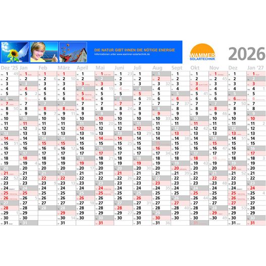 Wandplaner Comfort, 14 Monate (Bild 1)